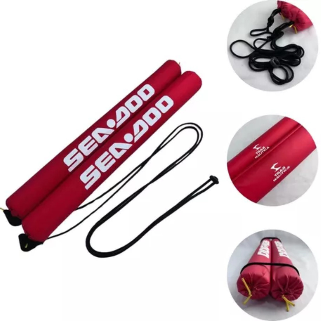 1 Pares Defensa Para Jet Ski Com Logo Sea-doo Barco Vermelha