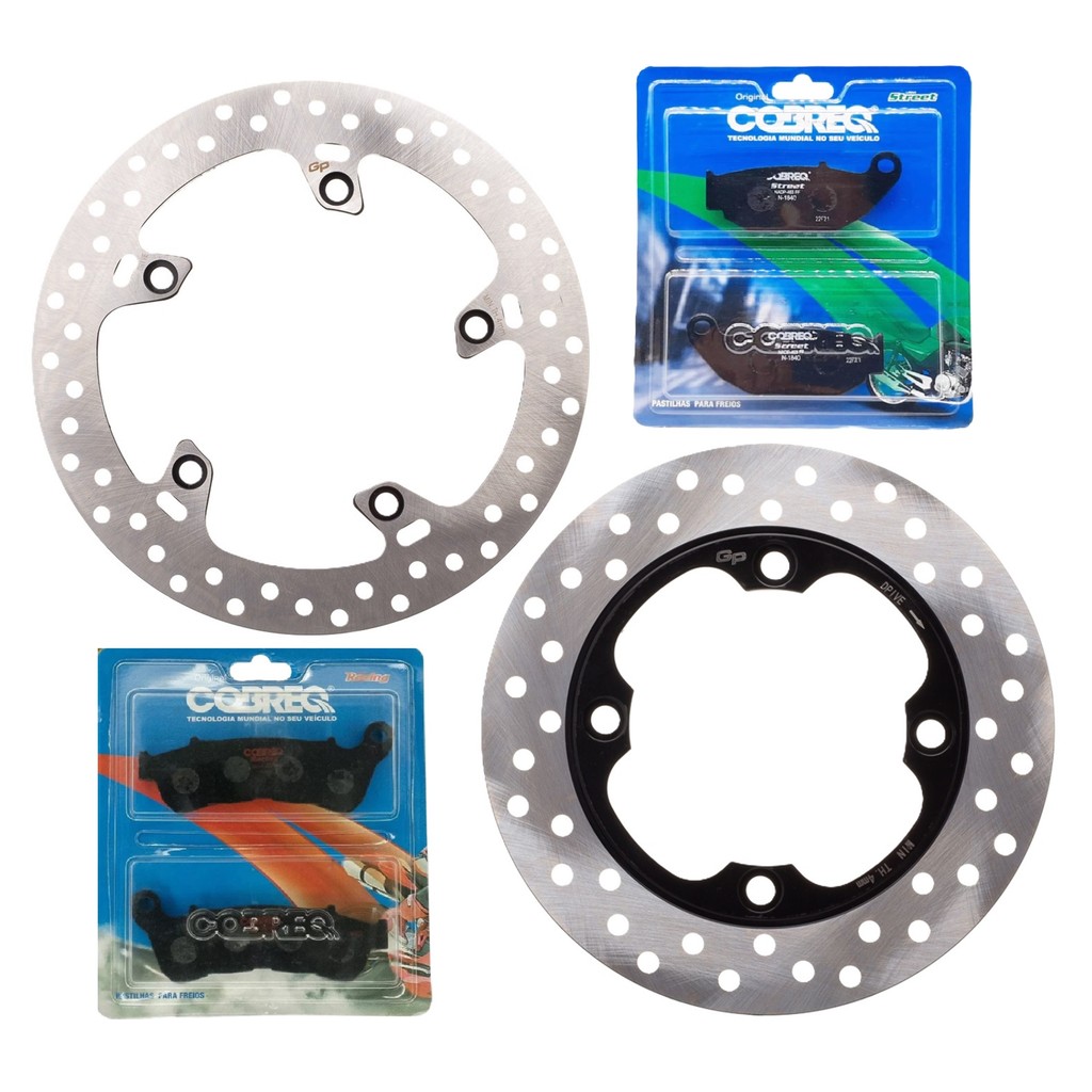 Kit Discos de Freio Cb 250f Twister Combi Brake + Pastilhas Cobreq em Oferta na Shopee