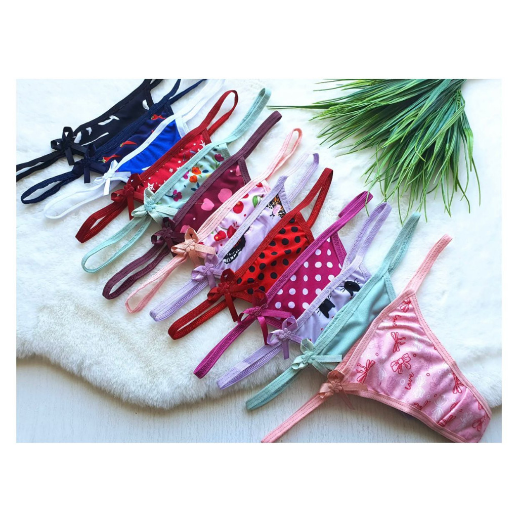 Kit 5 Tanguinhas Fio Dental Calcinha Tanga Lingerie em Oferta na Shopee