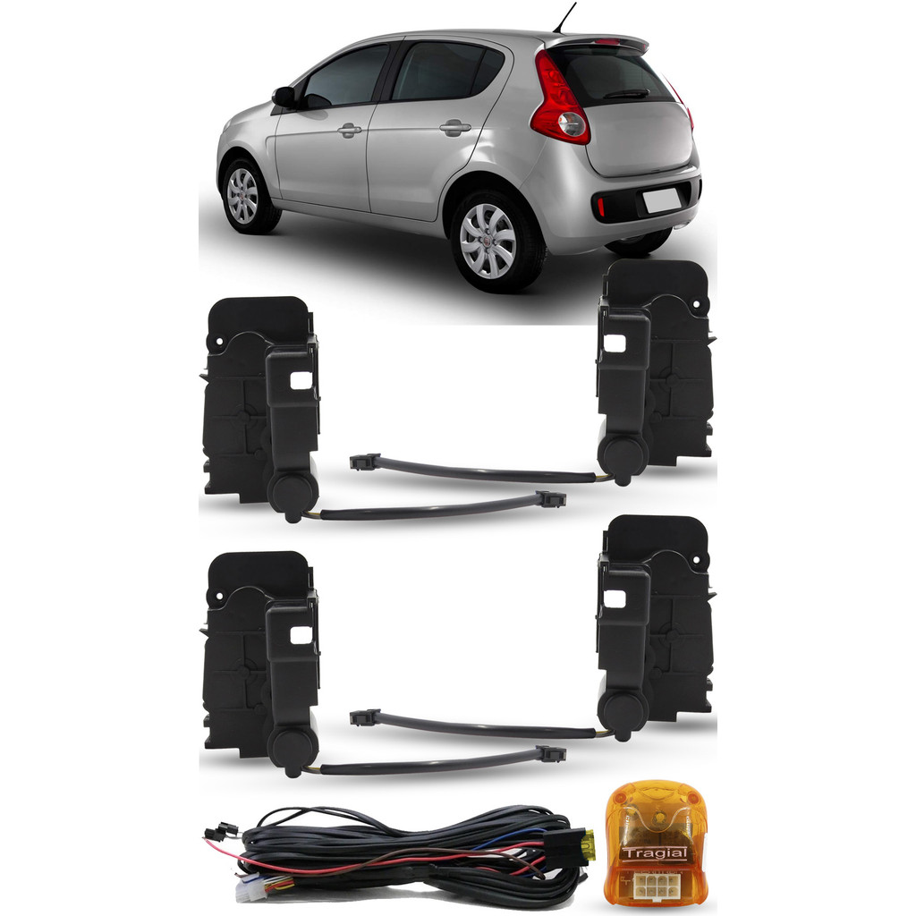 Kit Trava Elétrica Tragial Fiat Novo Palio 5ª Geração 2012 à 2018 4 Portas