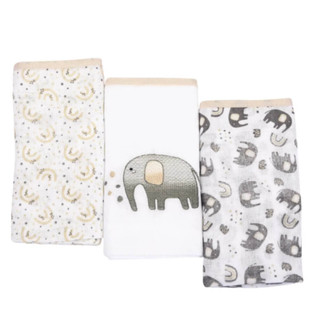 Kit Fralda De Pano Minasrey Composê Elefante - 03 Peças em Oferta na Shopee