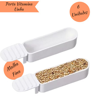 6 Unidades de Porta Vitamina Suplemento Comedouro Unha Malha Fina - Coleiro Curio Passaros em Oferta na Shopee