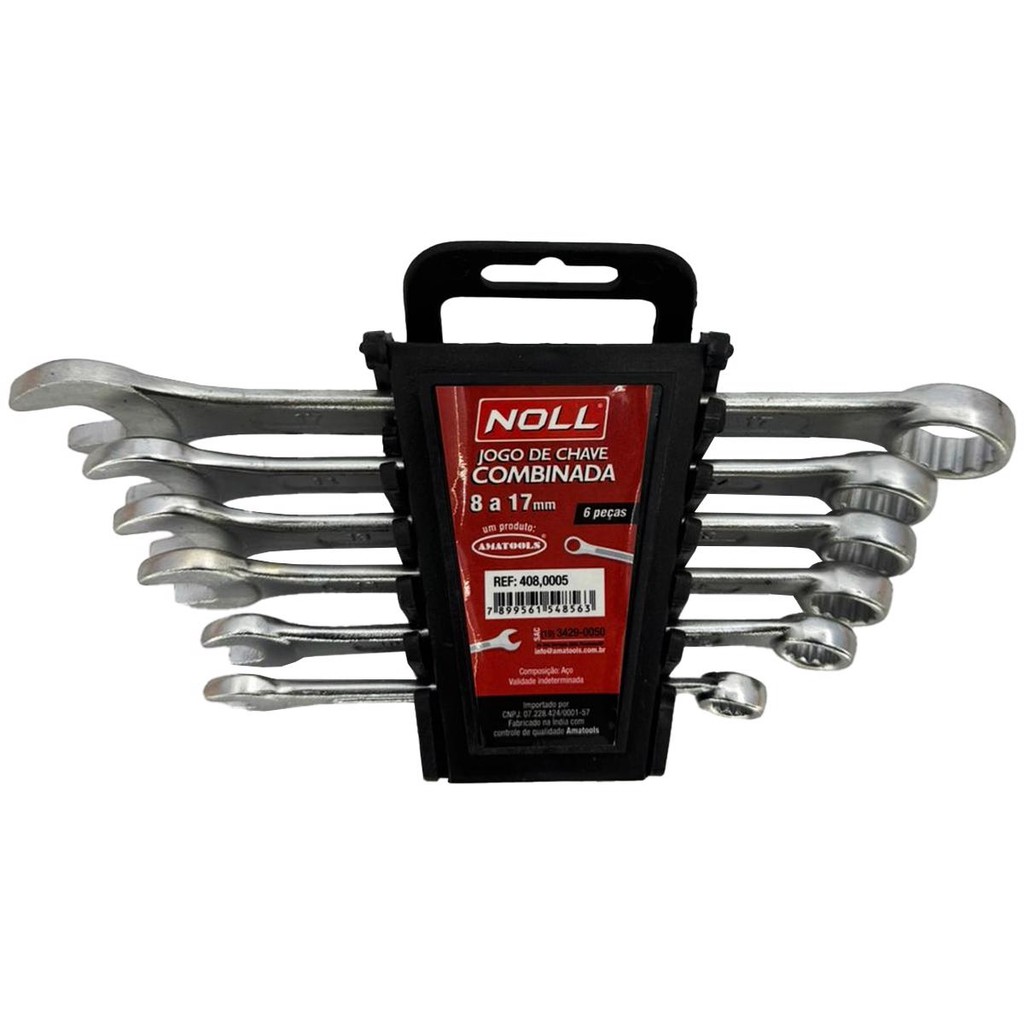 Jogo de Chaves Combinadas 6 Peças 8 - 17mm (408,0005) - Noll em Oferta na Shopee