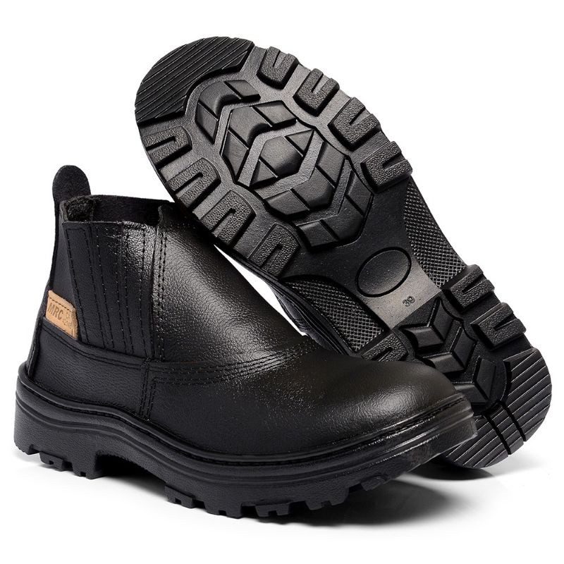 Bota Masculina de Segurança Botina EPI Couro Legítimo Para Trabalho & Serviço