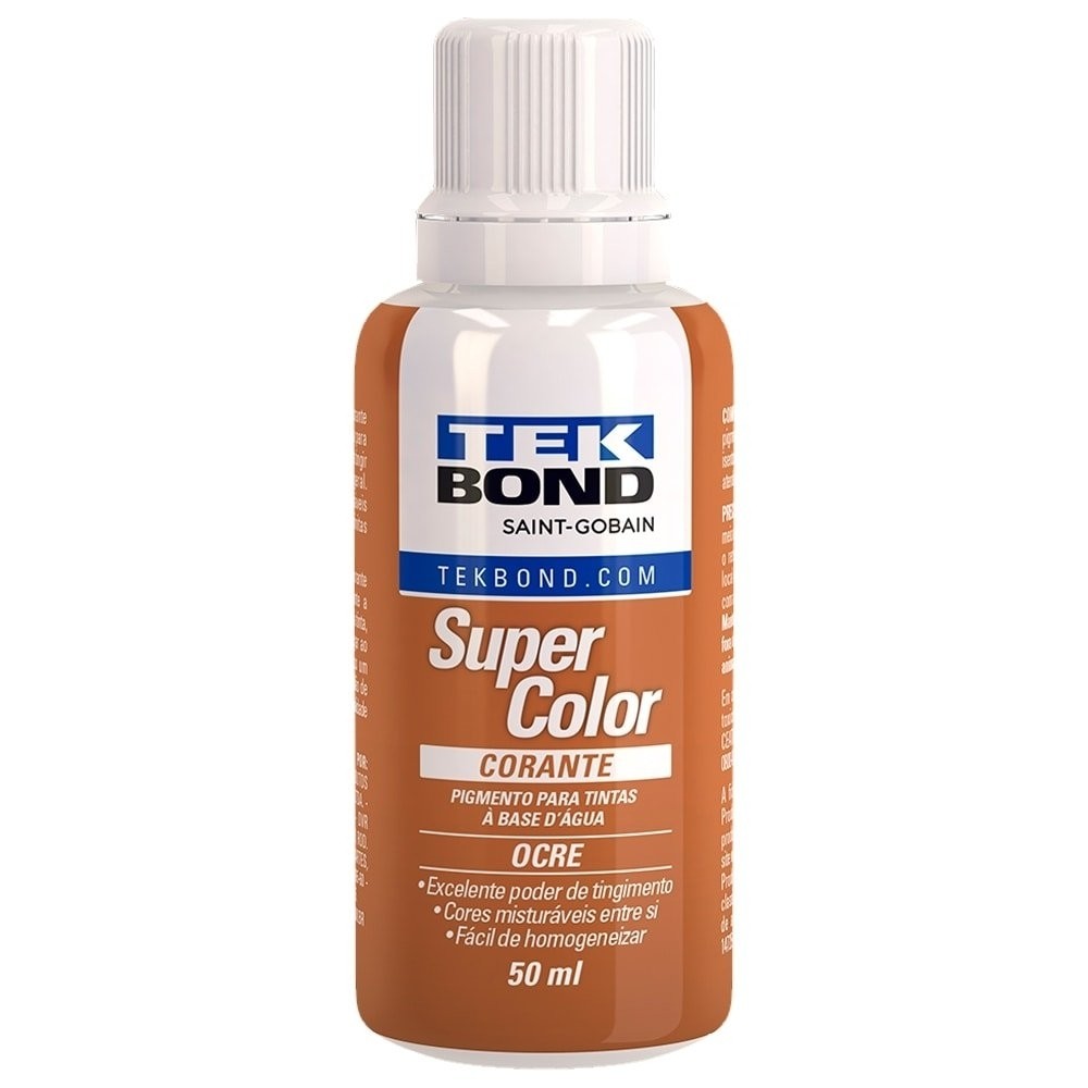 Corante Líquido Tekbond Ocre 50ml - Embalagem com 12 Unidades em Oferta na Shopee