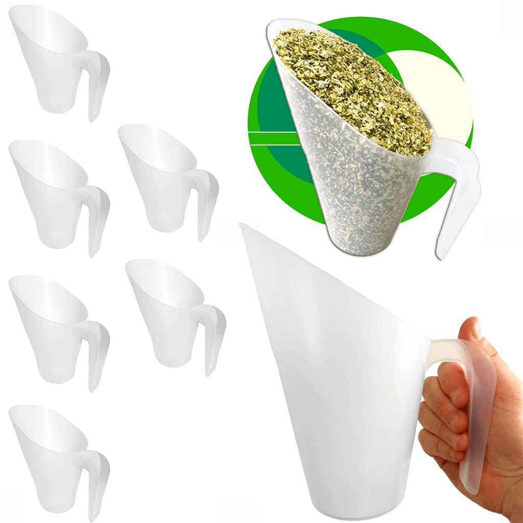 Kit c/8 Concha 1,8l Plástica p/ Cereais Grãos Temperos Ração