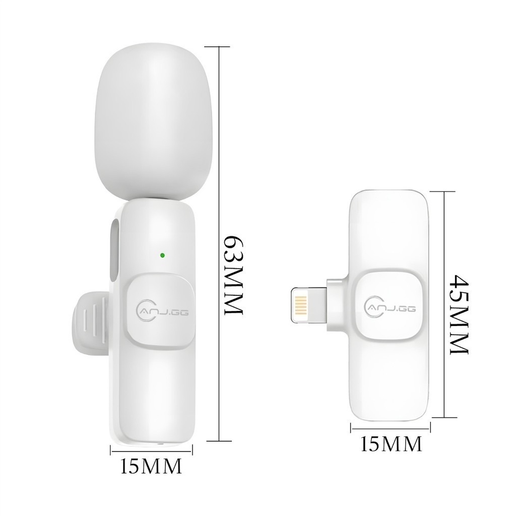 Microfone de Lapela Sem Fio Vlog Compatível iPhone em Oferta na Shopee