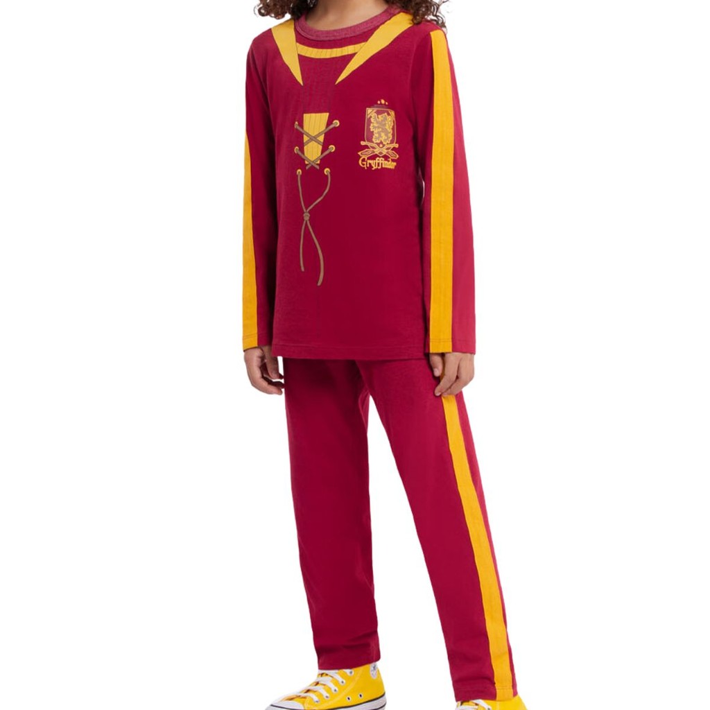 Pijama Veggi Manga Longa Meninos Inverno Conforto 100% Algodão Harry Potter