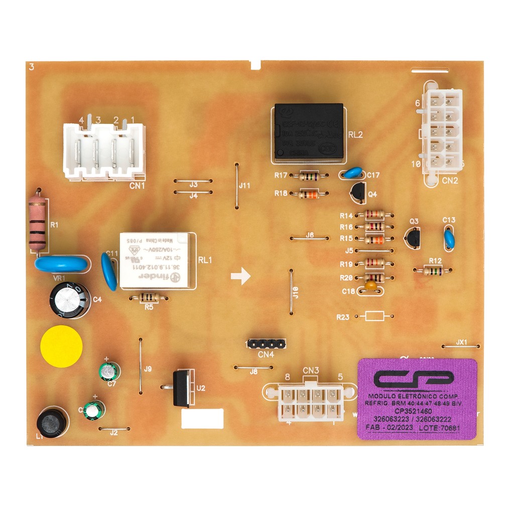 Placa Compatível Brastemp Brm40 Brm44 Brm47a Brm48d Brm49 326063223 326063222 Bivolt