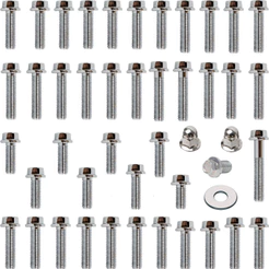 Kit parafusos cromados motor completo CG160 Fan Titan Start NXR160 Bros 2016 em diante (externos)