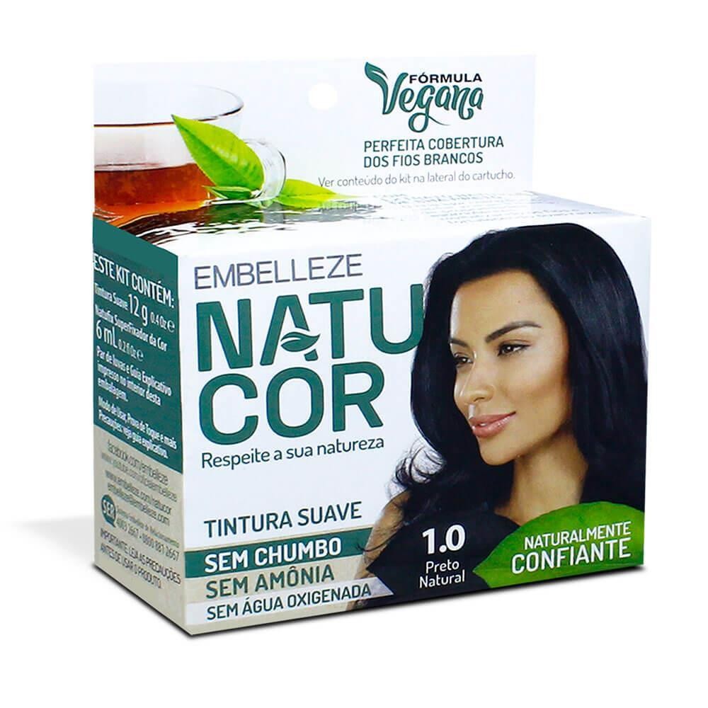 NATUCOR EMBELLEZE TINTURA VEGANA PRETO NATURAL 1.0