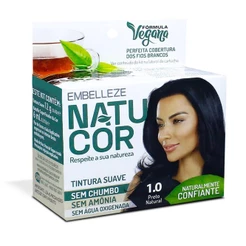 NATUCOR EMBELLEZE TINTURA VEGANA PRETO NATURAL 1.0