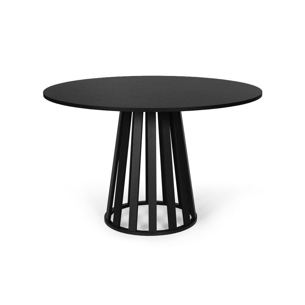 Mesa De Jantar Redonda 4 Lugares 90cm Tália Preta - Straub Web - Home & Living