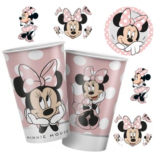 8 COPO PAPEL FESTA MINNIE MOUSE ROSA 180ML REGINA em Oferta na Shopee
