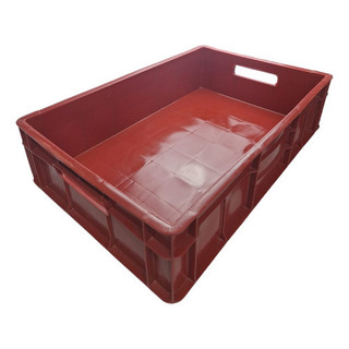 Caixa Plástica Fechada Empilhavel Congelamento Câmara Fria Açougue Mercado 60x40x14cm