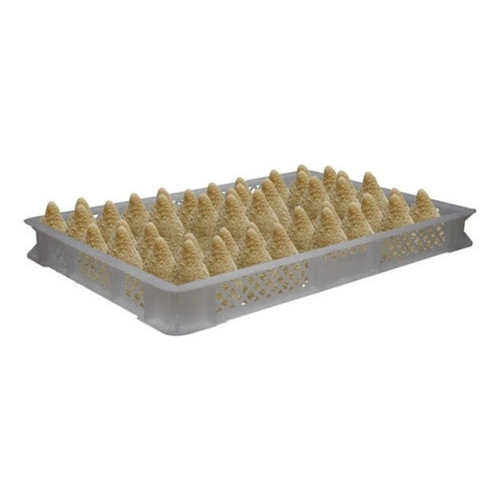 Kit 8 Bandeja Plastica Vazada Empilhável P/ Congelamento Pães Massas Freezer Sal