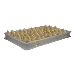 Kit 8 Bandeja Plastica Vazada Empilhável P/ Congelamento Pães Massas Freezer Salgados Pão De Queijo