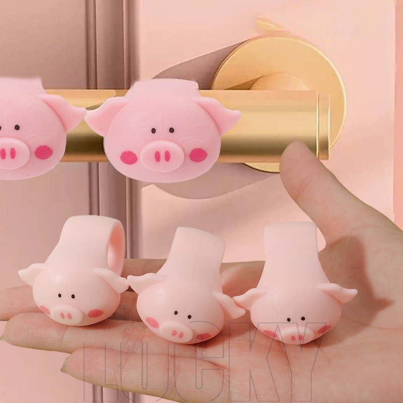 Capa Protetora Para Maçaneta De Porta De 3/9 Unidades-Anticolisão , Silicone , Grosso-Proteção Anti-Danos Na Parede-Prot