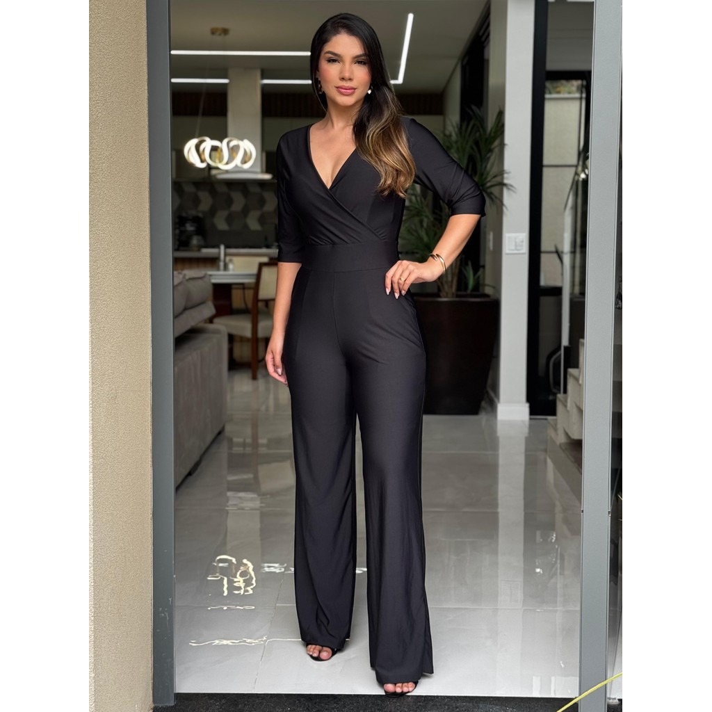 Macacão manga 3/4 suplex