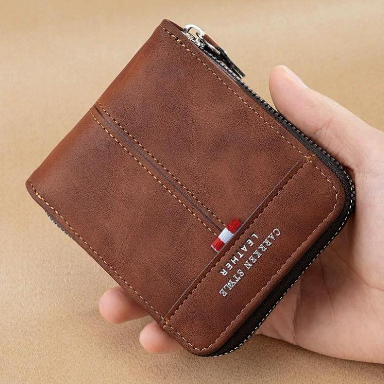 Carteira Masculina Multi-Cartão Porta Cartão Com 2 Dobras Executivo Casual Unissex CD473 JZ