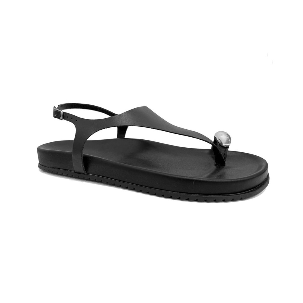 Sandália Bottero Papete Flatform De Couro 364608 Preto