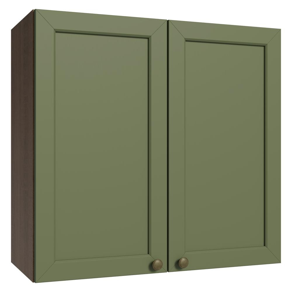 Armário Aéreo 70 cm 2 Portas Rustic/Verde Vik Madesa