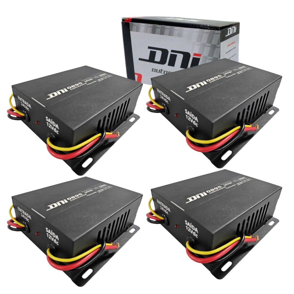 Kit 4 Conversor 24v Para 12v Inversor Tensão 24V para 12V 420W Pico Com Cooler