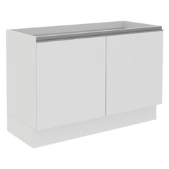 Balcão de Pia Acordes Glamy MDF 120cm 2 Portas Branco Madesa