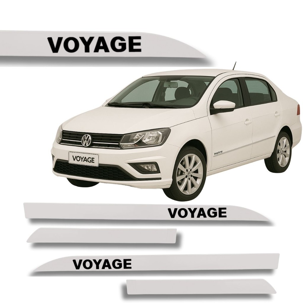 Friso Porta Lateral Volks Voyage Branco Cristal 2002 A 2025