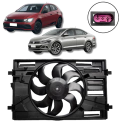 ELETROVENTILADOR COM DEFLETOR VW POLO VIRTUS 1.6 MSI 16V 2018/