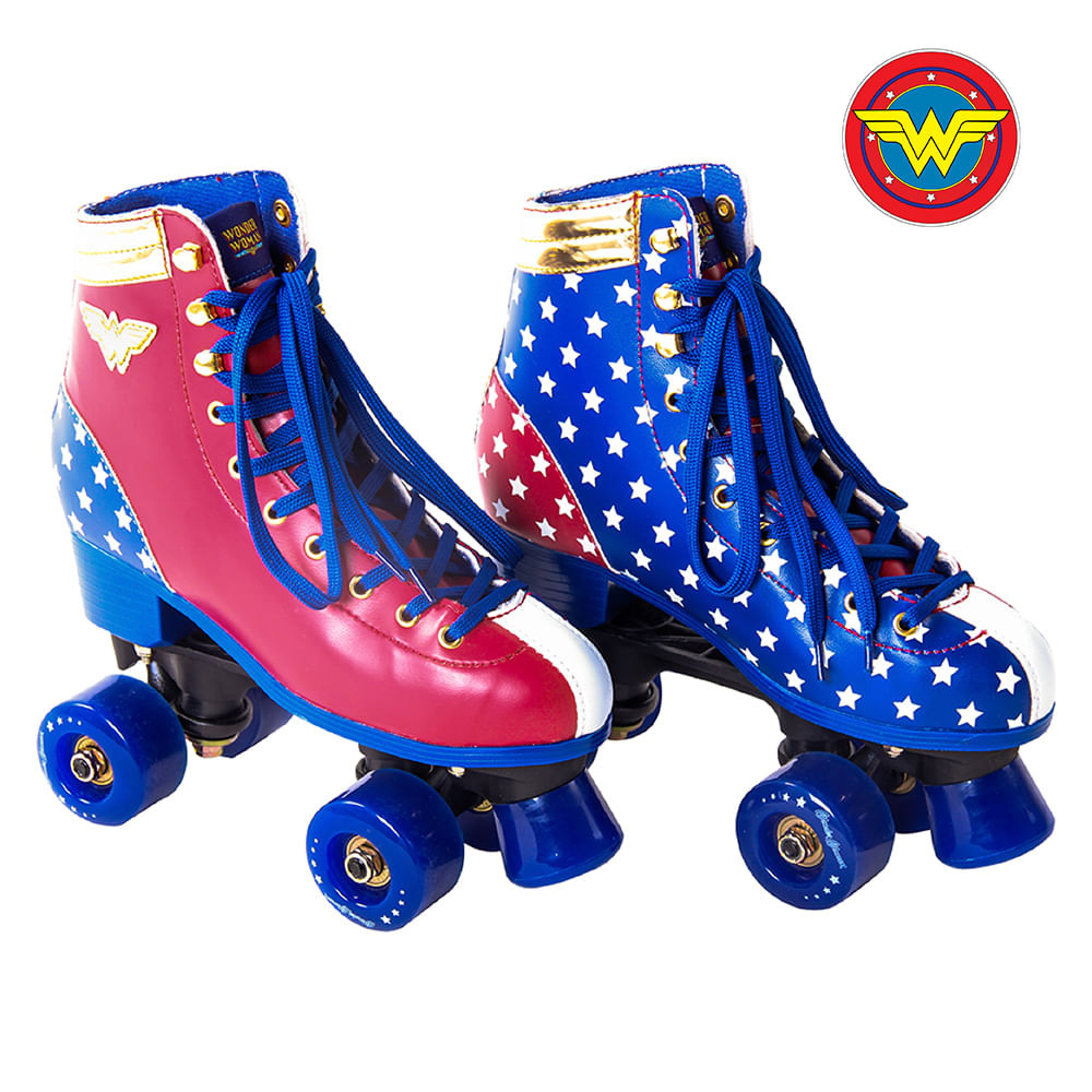 Patins Quad Mulher Maravilha Warner Bel - Sports & Outdoors