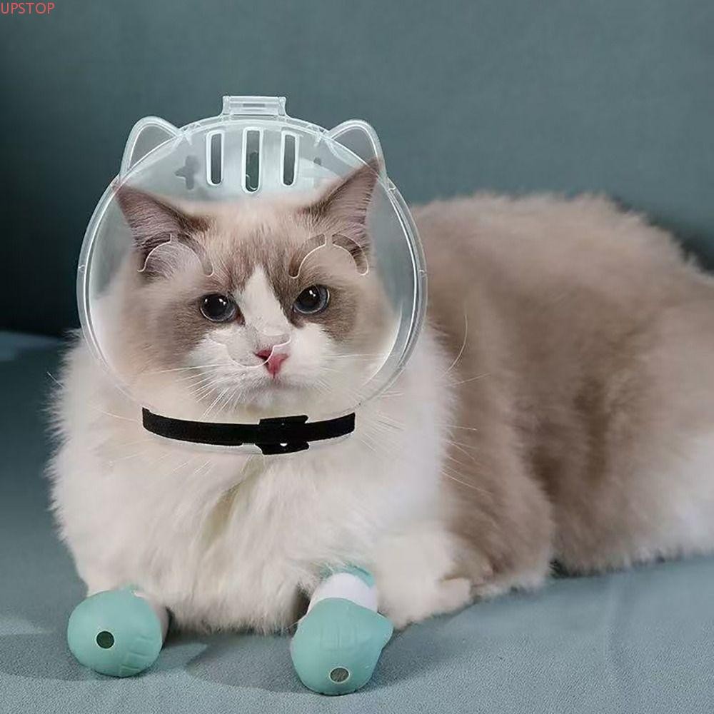 Focinho De Gato Respirável UPSTOP , Capuz Transparente Anti-Mordida Para Gatos , Capacete Lamber