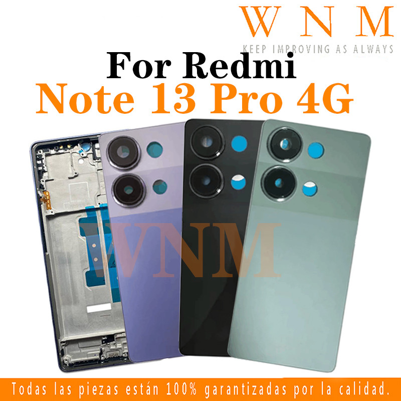 Para Redmi Note 13 Pro 4G 23117RA68G 2312FPCA6G LCD Moldura Frontal Tampa Traseira Da Bateria + Intermediária + Peças Câ em Oferta na Shopee