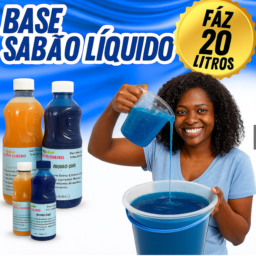 Base kit sabão líquido faz 20 litros lava roupas FÁCIL DE FAZER BLEND 1 E 2 MOMOS UNI (B.C) PREMIUM em Oferta na Shopee