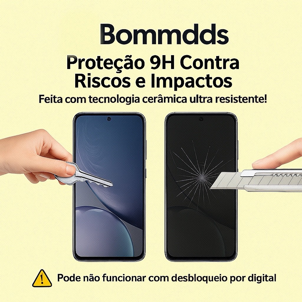 Película Cerâmica Fosca Privacidade Samsung Galaxy A13/A14/A15/A16/A26/A36/A56/A34/A35/A52/A55/A71