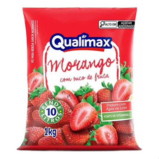Suco Em Pó De Morango Qualimax 1kg Rende 10 Lts Food Serivce em Oferta na Shopee