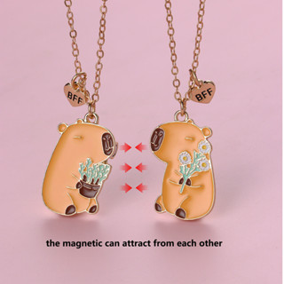 Colares de Capivara de Desenho Animado Bonitos, Charme Magnético, Par que Atrai Corações - Presente Romântico e de Amiza em Oferta na Shopee