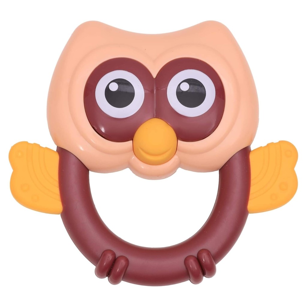 Chocalho Mordedor Infantil Macio com Textura Suave Coruja Zippy Toys - 10383 em Oferta na Shopee