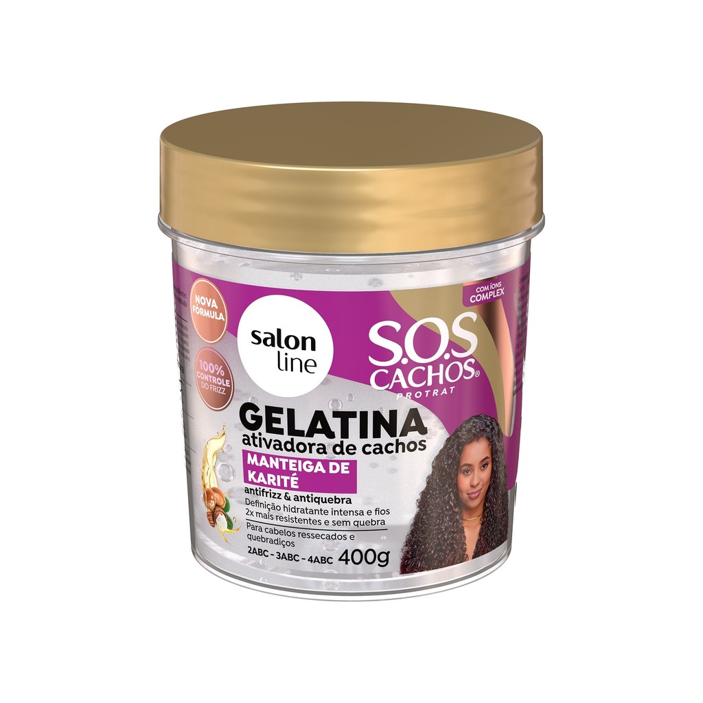 Gelatina SOS Cachos Manteiga de Karité 400g - Beauty