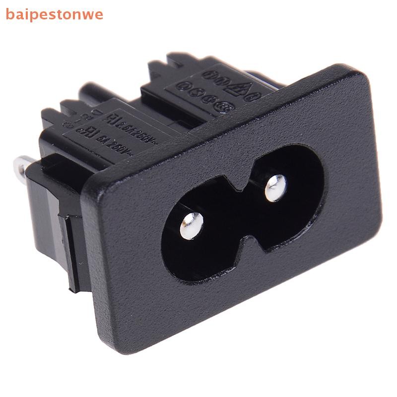 [baipestonwe] 5 Unidades AC250v 2.5a iec320 c8 Macho 2 Pinos Conector De Tomada De Entrada De Energia