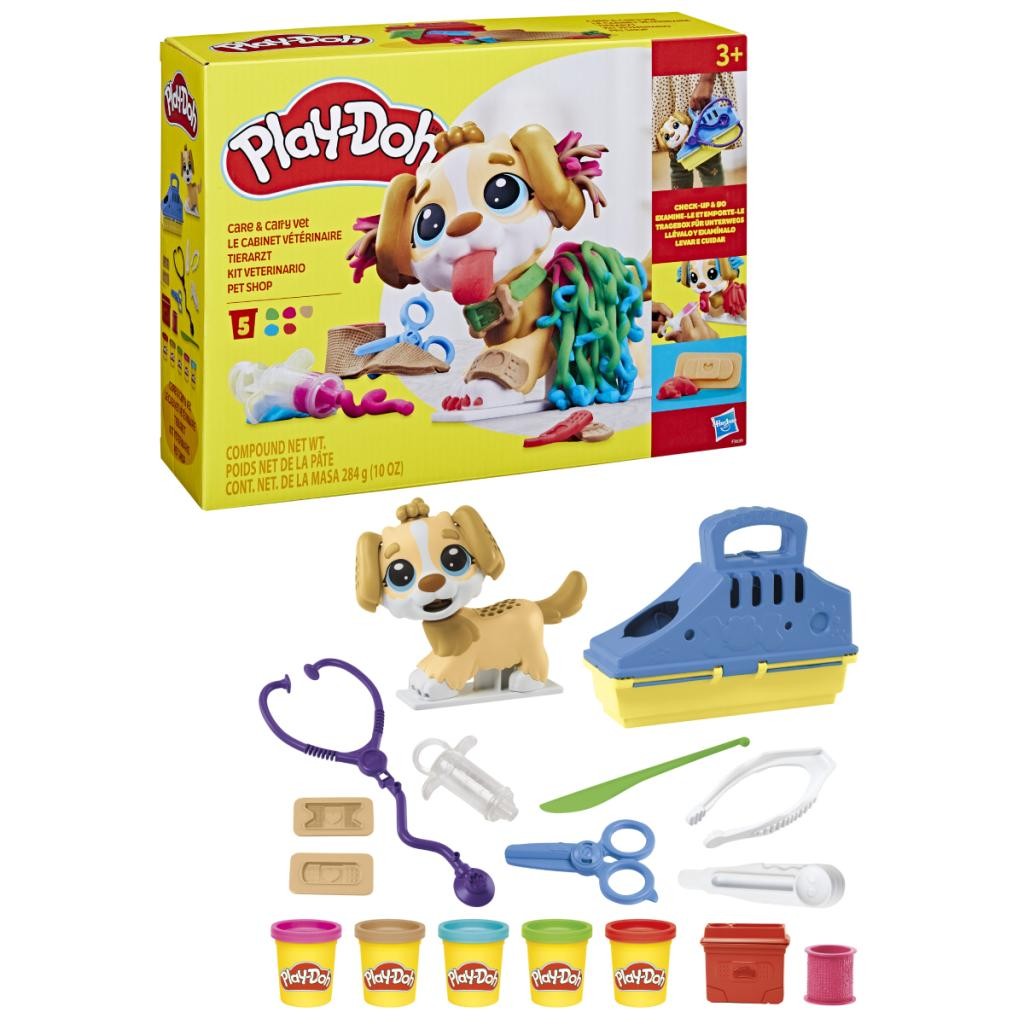 Conjunto Veterinário Play-Doh Pet Shop - Massinha Educativa para Crianças a Partir de 3 Anos