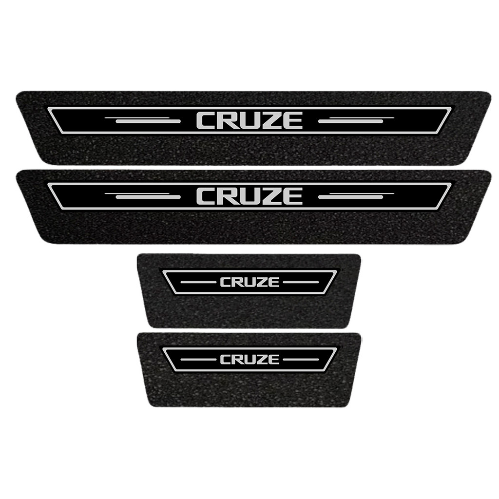 Soleira Protetora Porta Premium Preto Cruze 2023 2024 2025