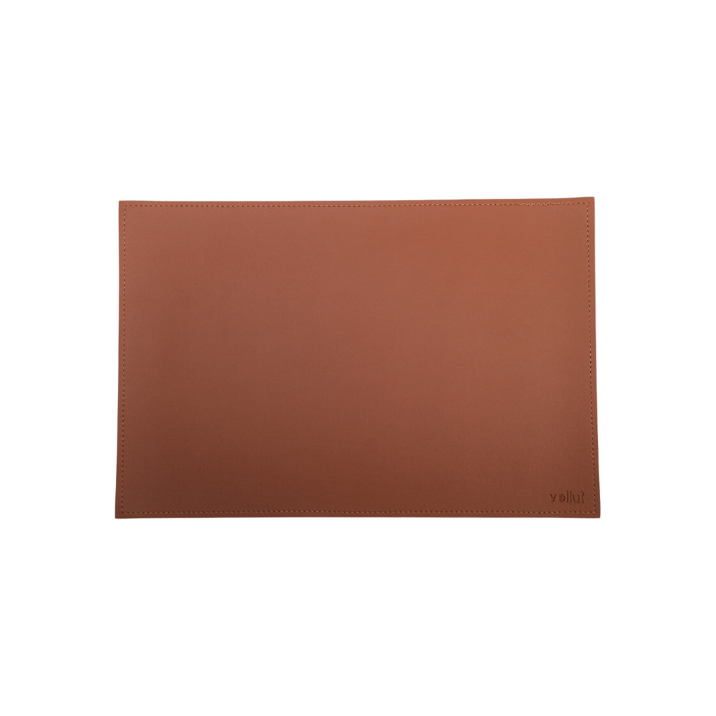 Jogo Americano Sousplat Retangular vellut para Decoração de Mesa em Couro Sintético