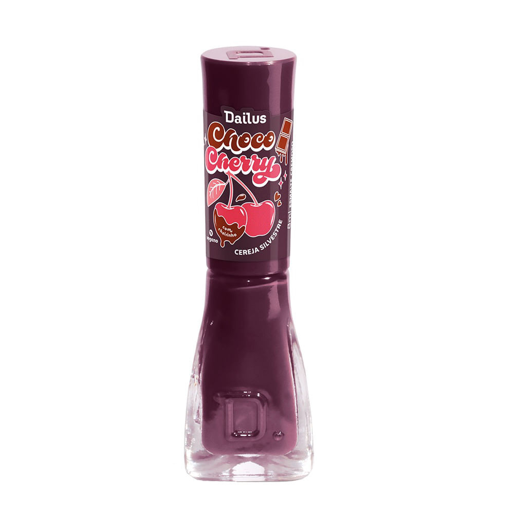 Esmalte Dailus Choco Cherry Cremoso Cor Cereja Silvestre 8ml - Beauty