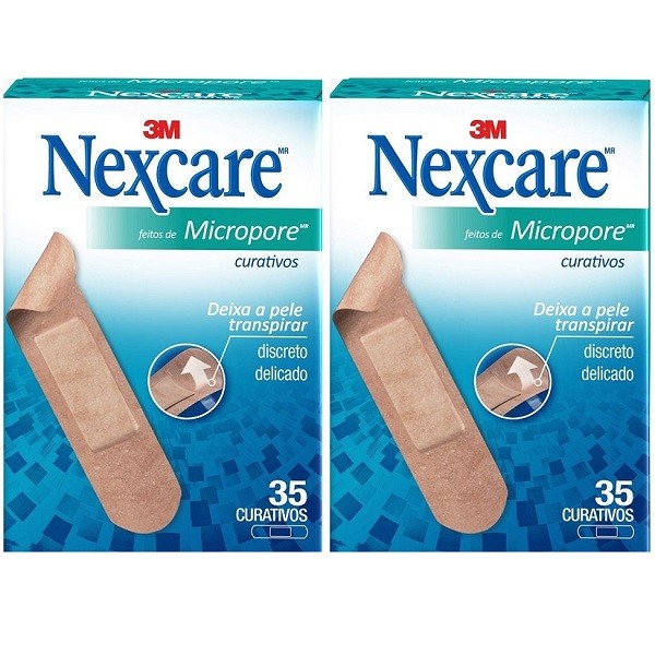 Kit com 2 Caixas de Curativo Nexcare Micropore 3M em Oferta na Shopee