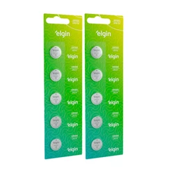 Kit 10 Bateria Pilha Moeda Cr1220 3V 2 Cartela Relógio Elgin