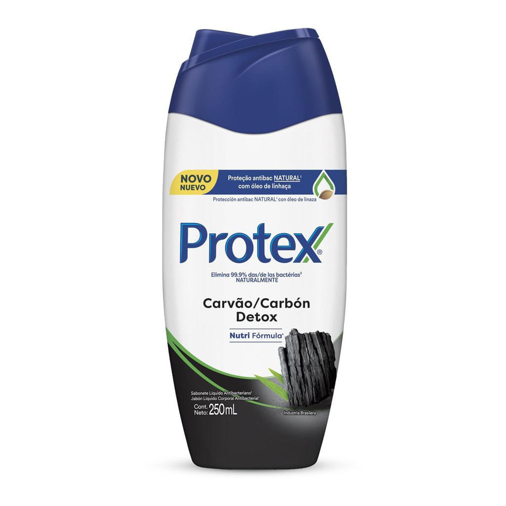 Sabonete Líquido Protex Carvão Detox 250ml - Beauty