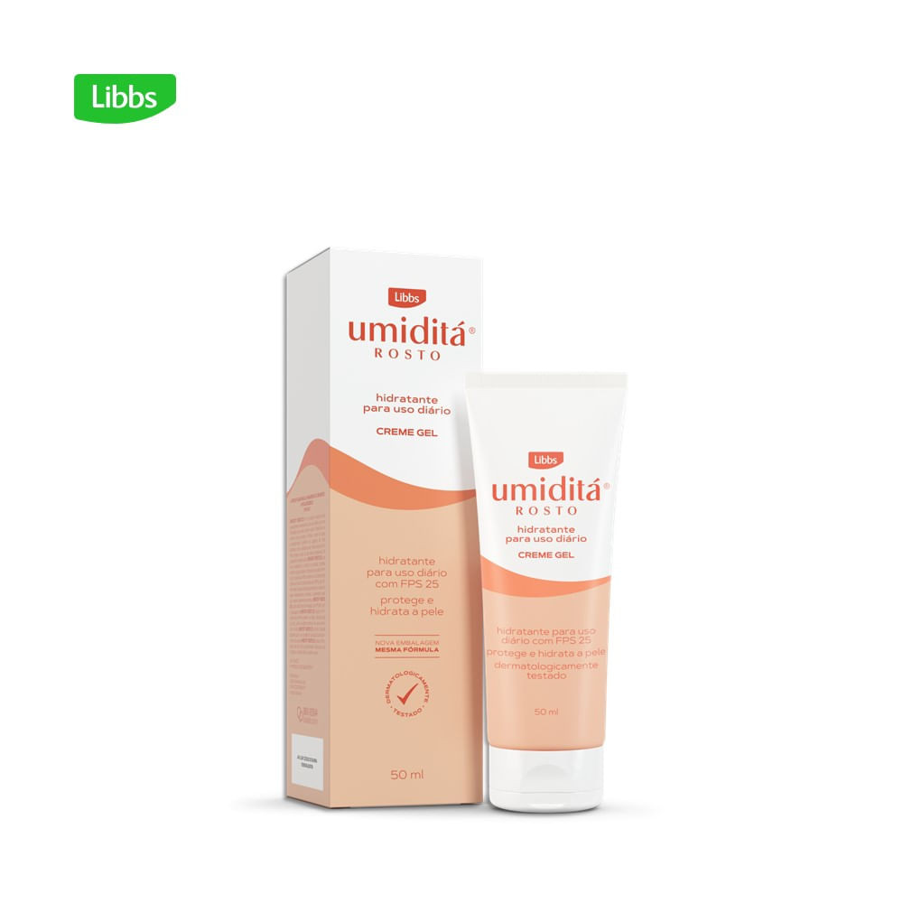 Umiditá Rosto Libbs FPS 25 Creme Gel Hidratante com 50ml - Beauty