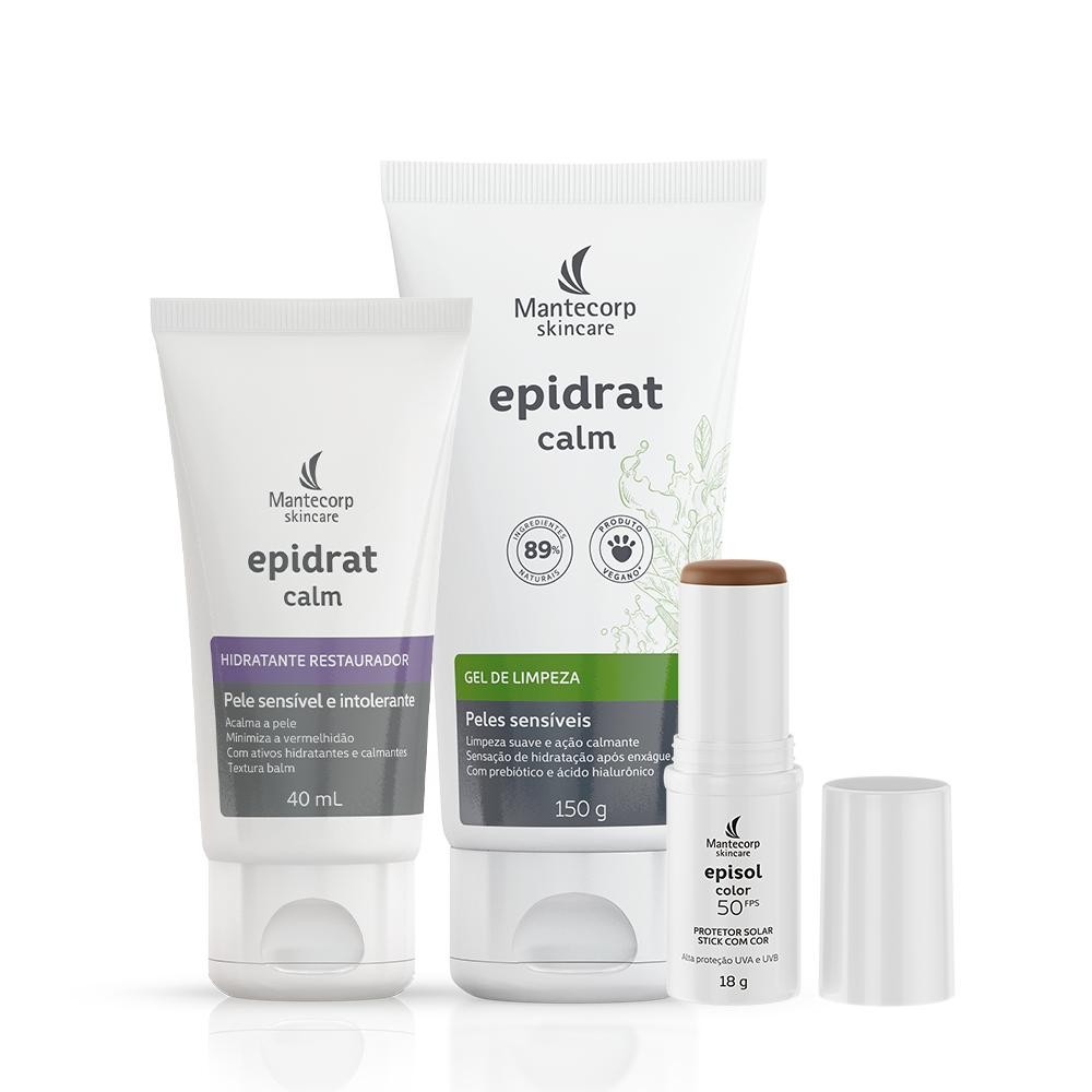 Kit Epidrat Calm Limp e Hidratação+Episol Color Stick tom4