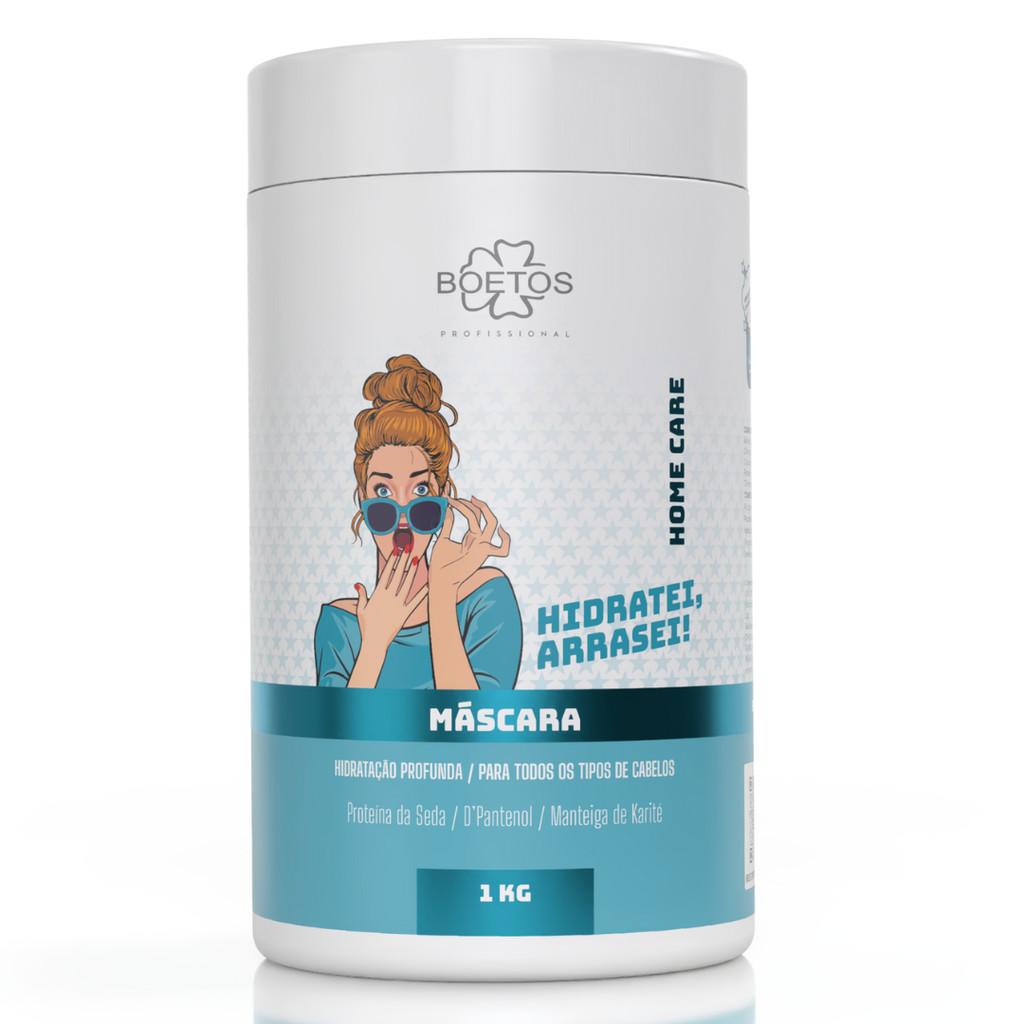 Máscara de Hidratação “Hidratei, Arrasei!” – Home Care Boetos Profissional 1kg
